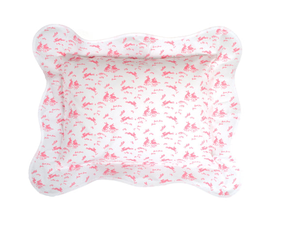 Lapins 粉色波浪形闺房枕套