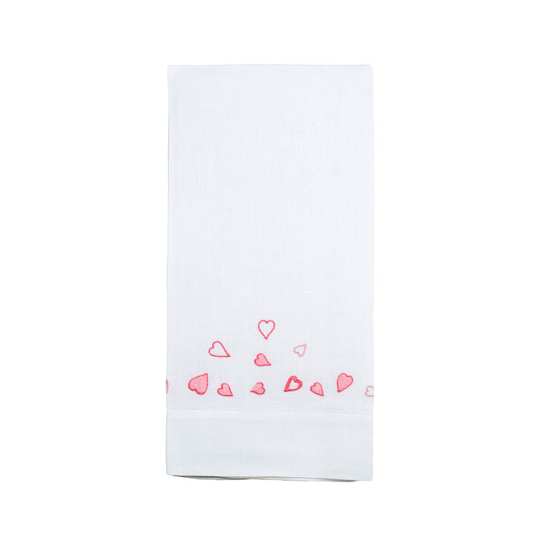 Coeurs Pink Emb. Guest Towels