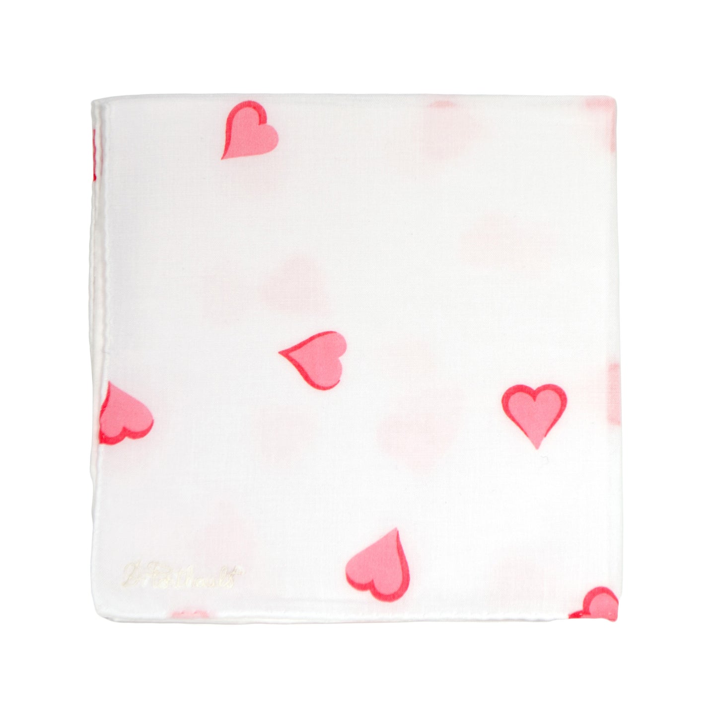 Printed Coeurs Pink Handkerchief