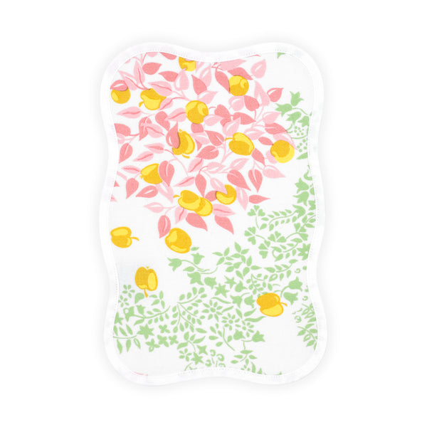 Pommiers 粉色/绿色印花鸡尾酒餐巾