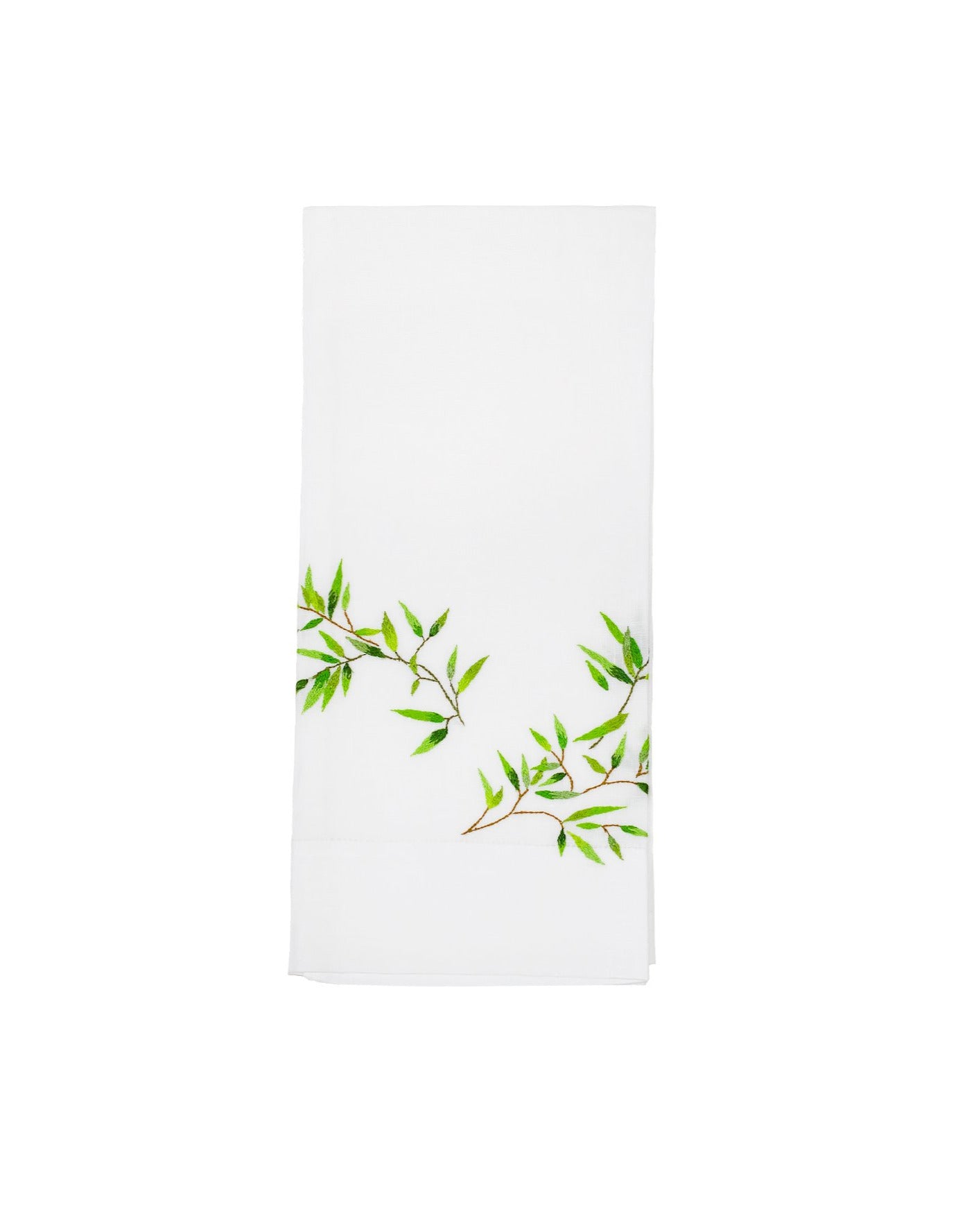 Papyrus Green Emb. Guest Towels