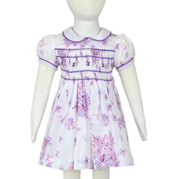 Madeleine Smocked Dress - Violettes Lilac