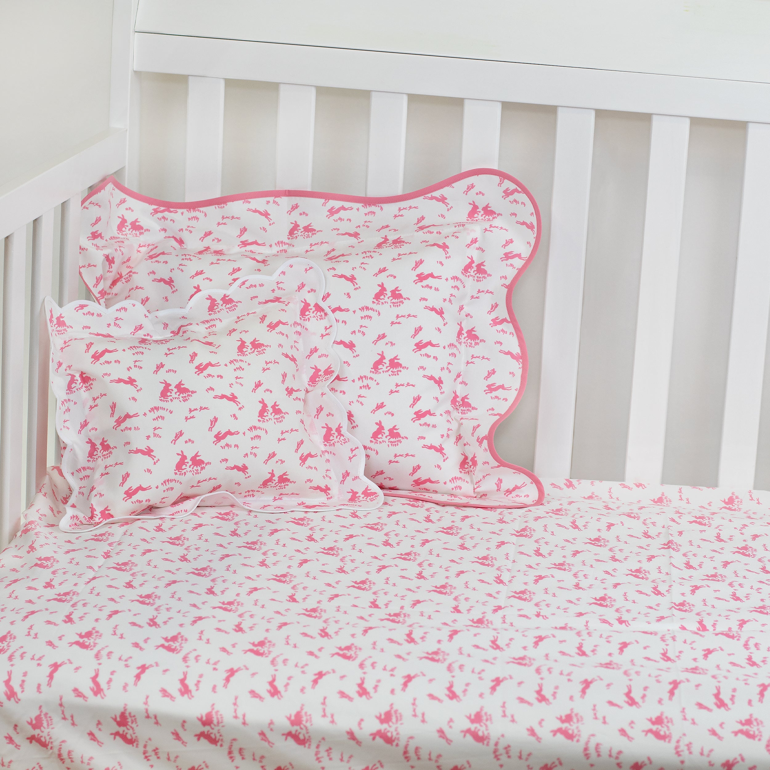 Lapins Pink Fitted Crib Sheet