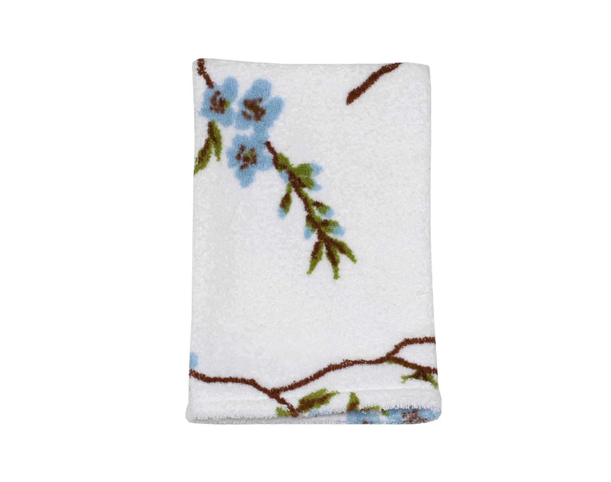 Fleurs de Pêcher Blue Bath Mitts