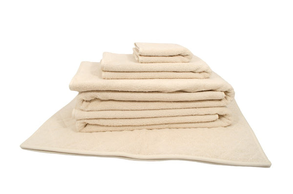 Solid #626 Ivory / Straight Ivory Towels