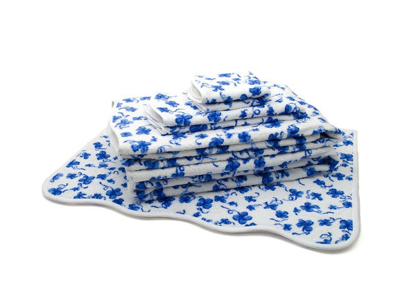 Trèfles Blue Towels