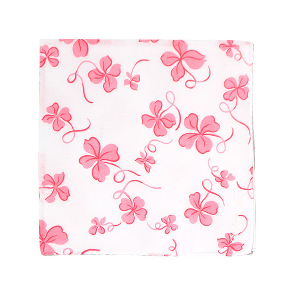 Printed Trèfles Pink Handkerchief