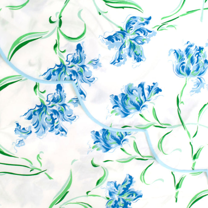 Tulipe Perroquet Blue Bed Linens