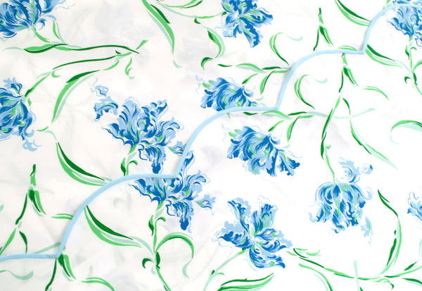 Tulipe Perroquet Blue Bed Linens