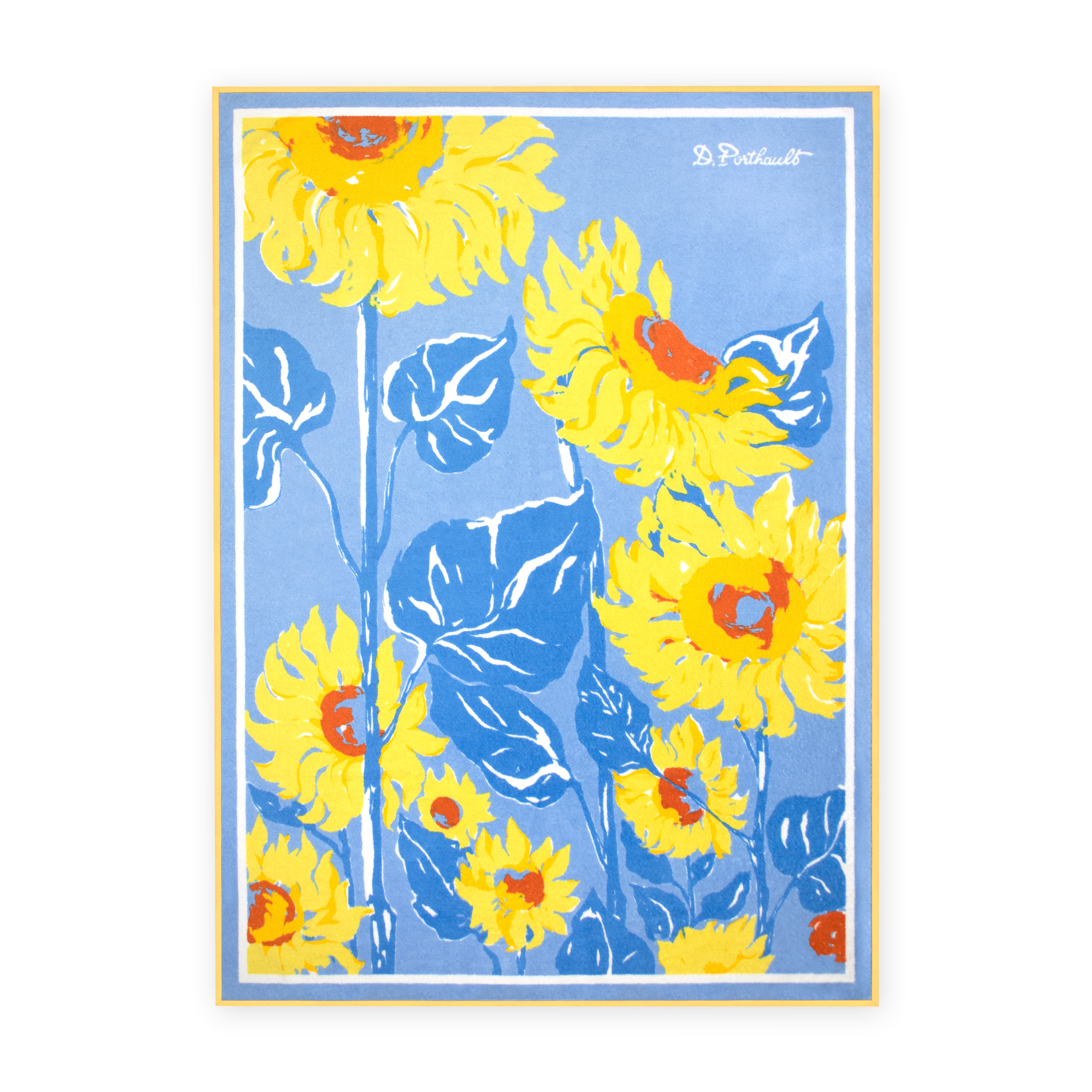 Tournesols Blue Beach Towel