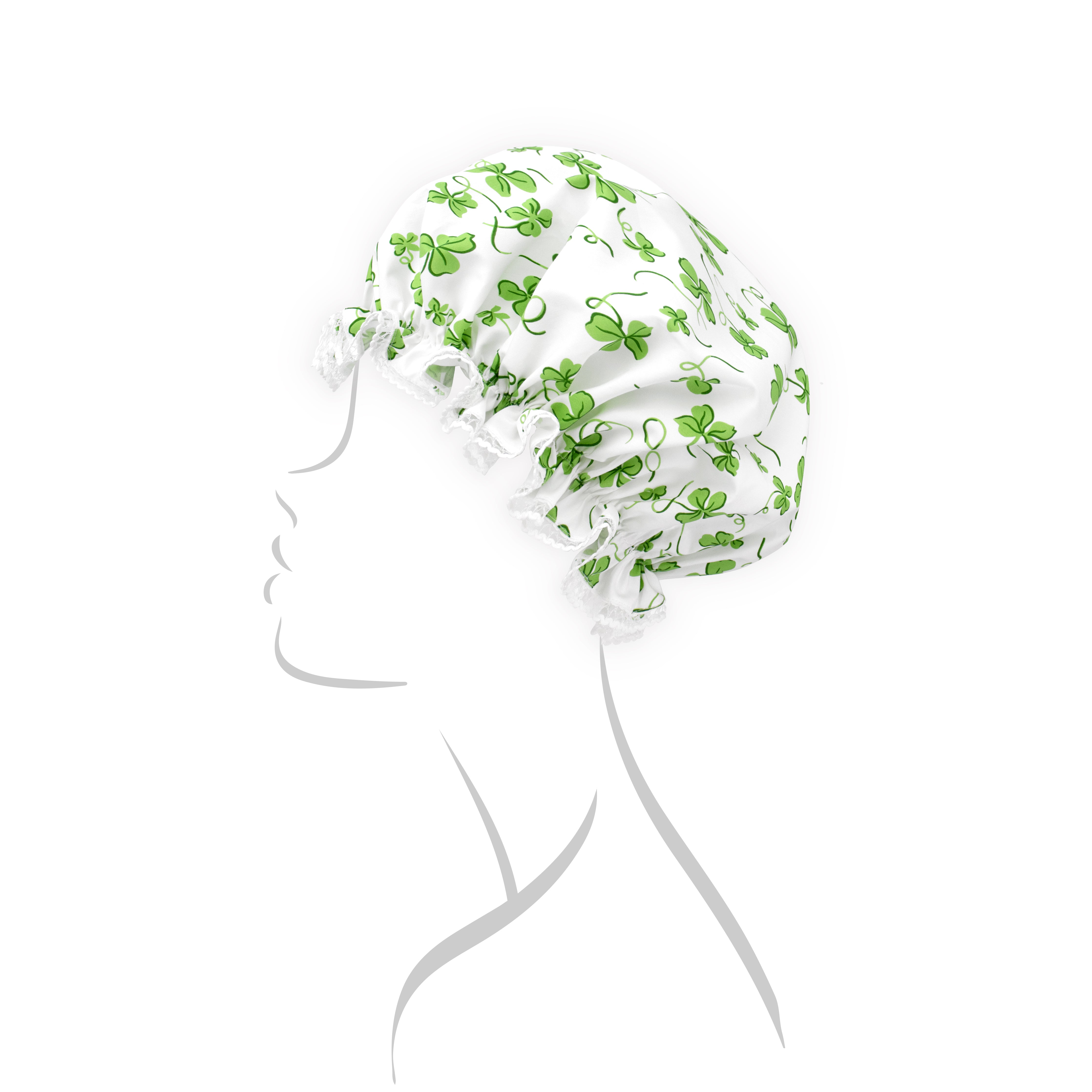 Trèfles Green Shower Cap