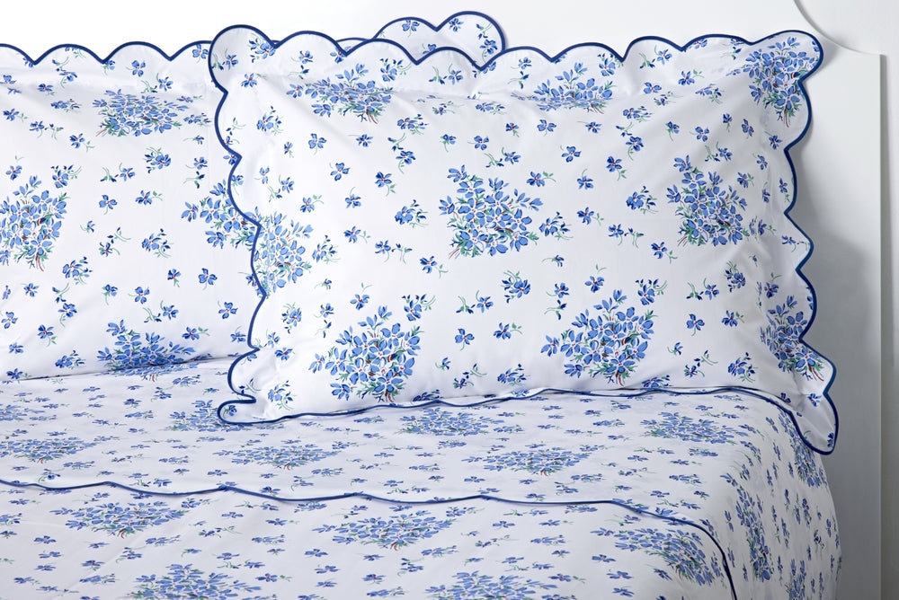 Violettes Blue Bed Linens