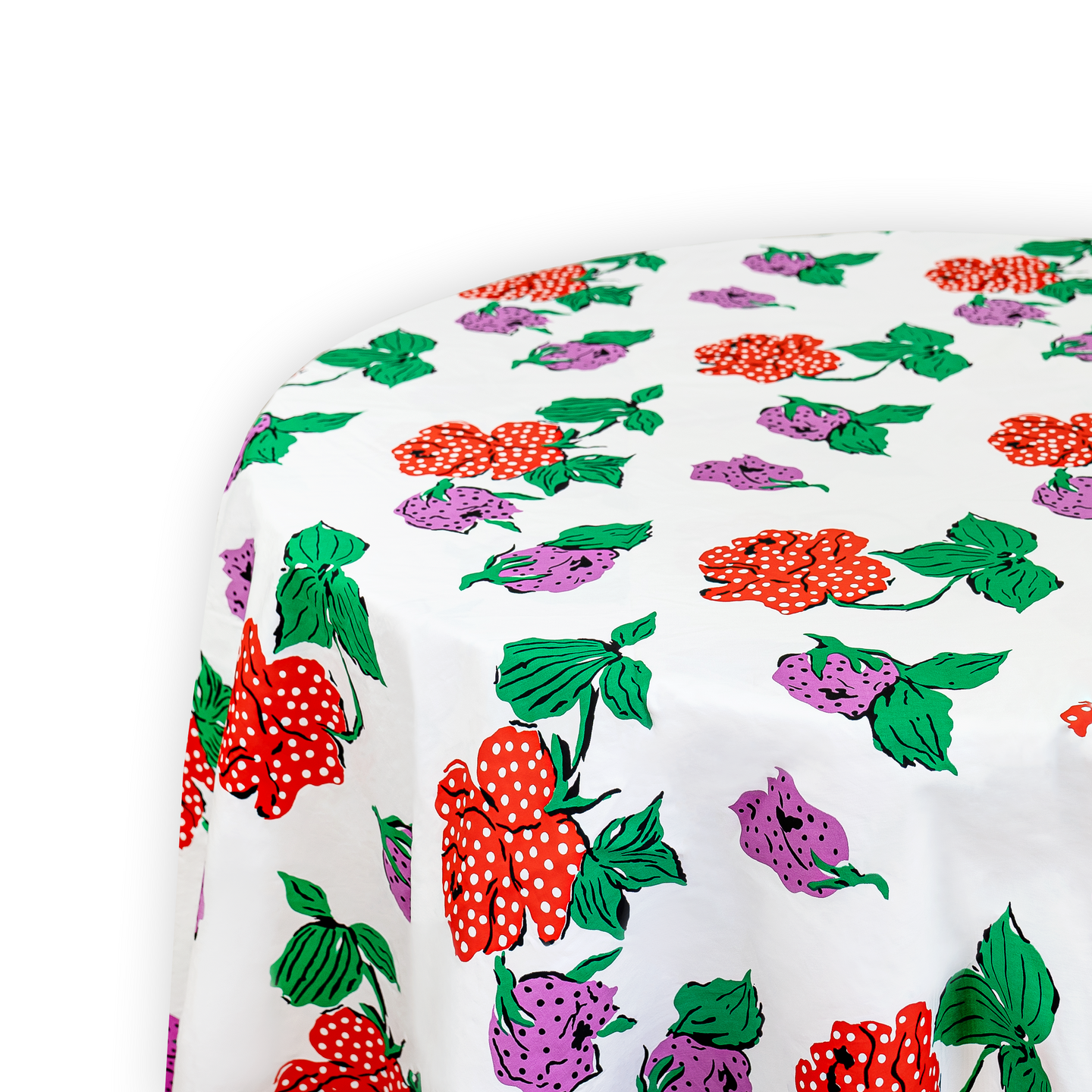 Rose à Pois Red/Fuchsia Printed Tablecloth
