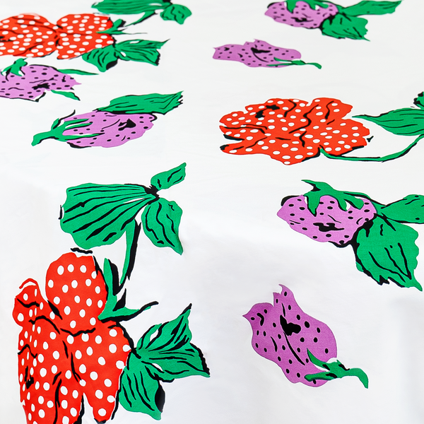 Rose à Pois Red/Fuchsia Printed Tablecloths