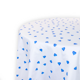 Coeurs Blue Printed Tablecloths