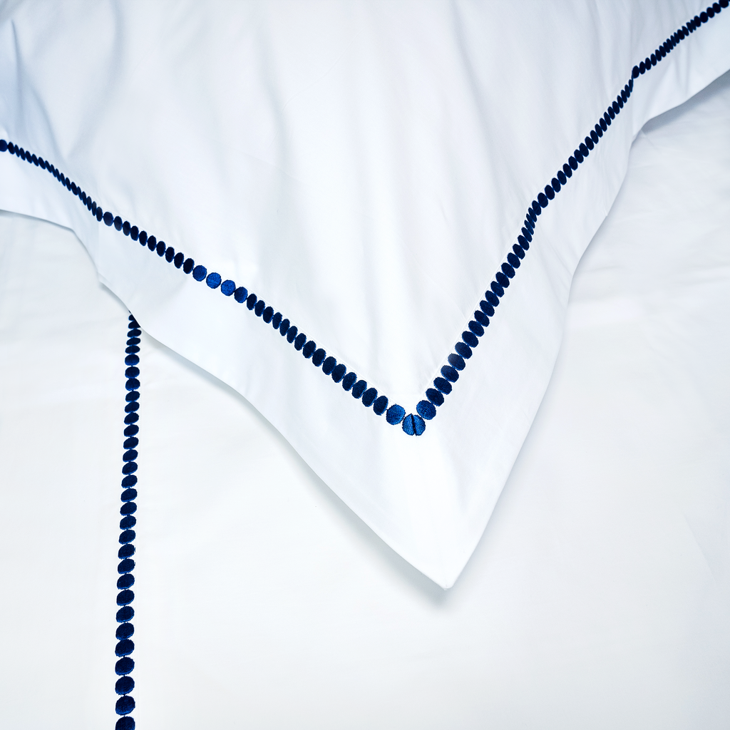 Etcetera Navy Emb. Bed Linens