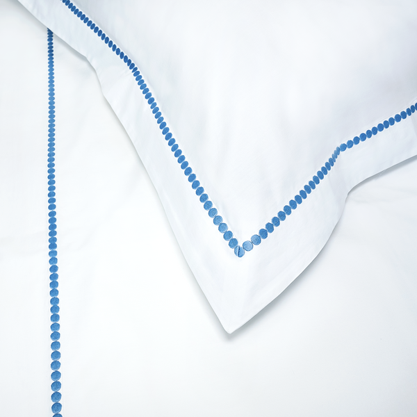 Etcetera Blue Emb. Bed Linens
