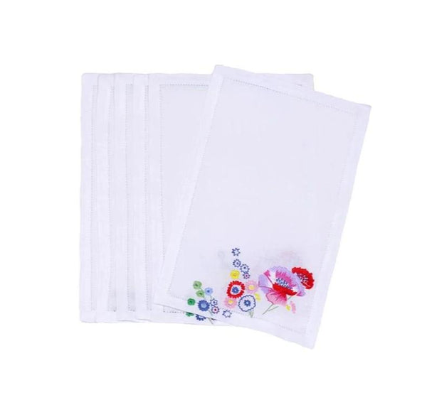 Fleurs d'avril cocktail napkins