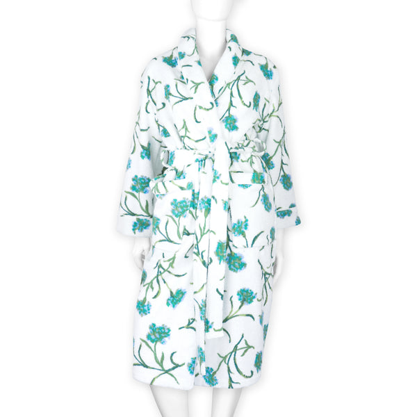 Carnations Anise/Mint Terry Robe