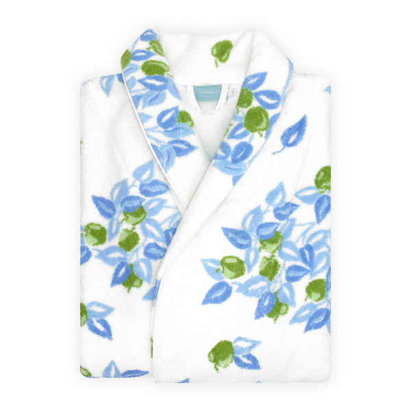 Pommiers Blue/Green Terry Robe