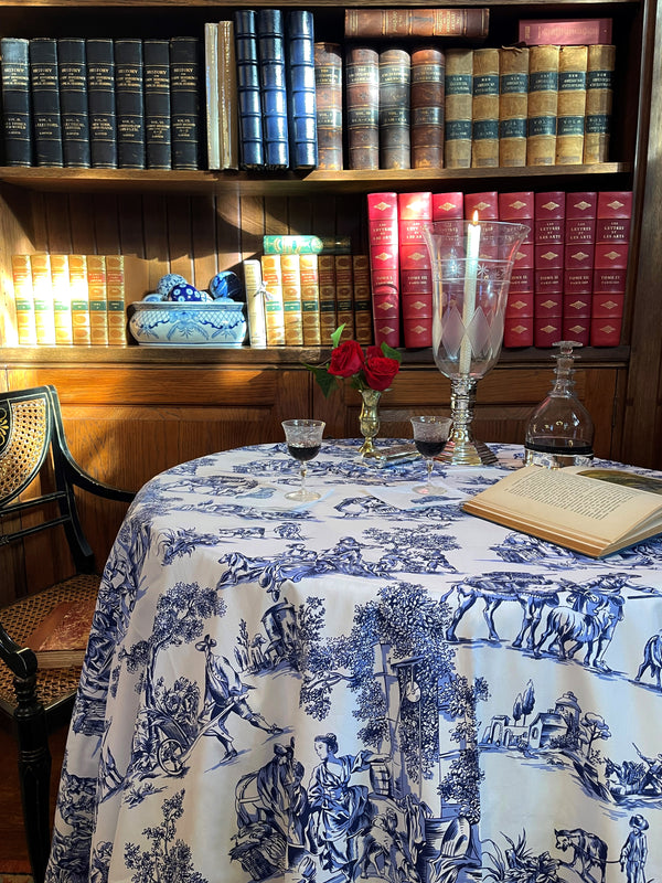 Pastorale Blue Printed Tablecloth