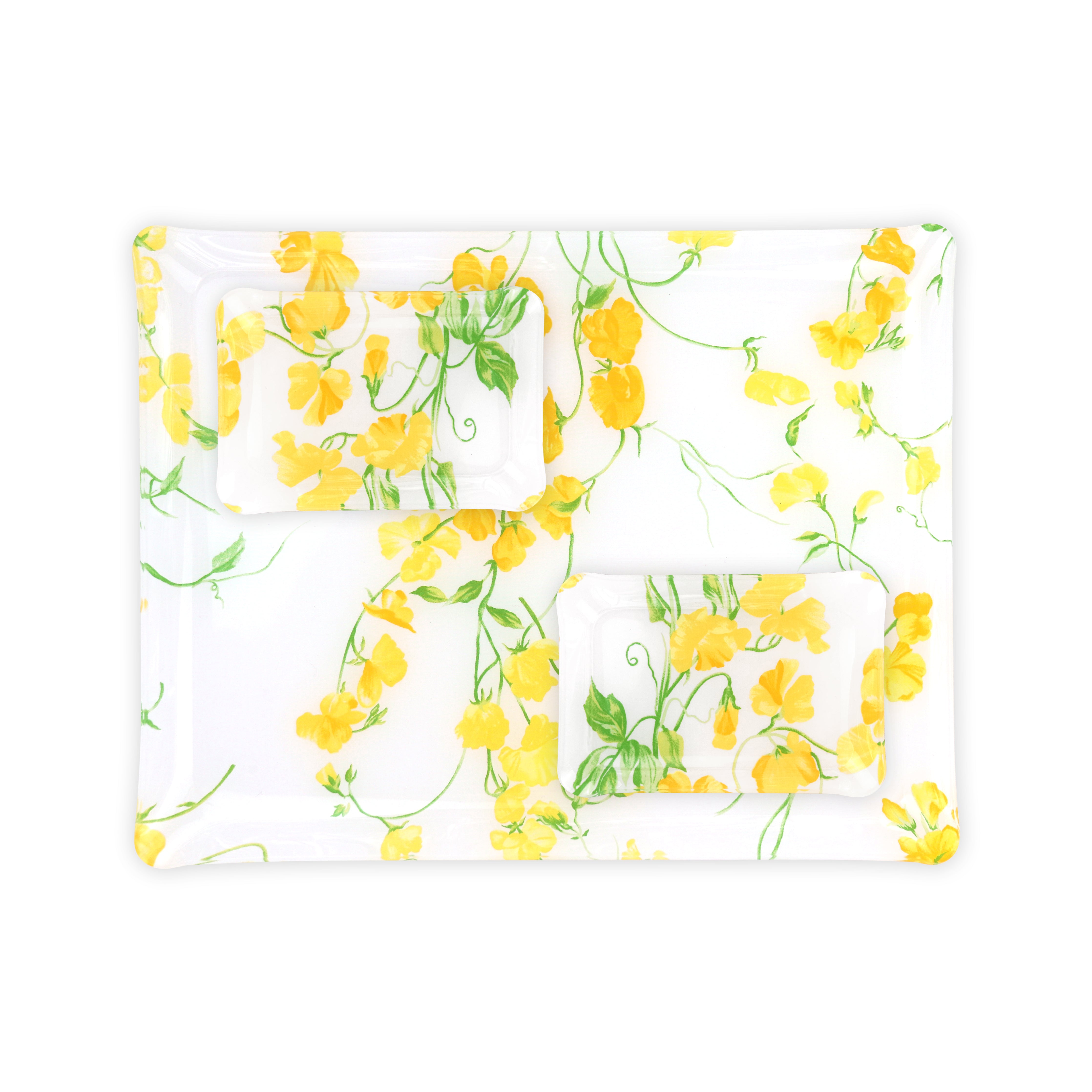 Pois de Senteur Yellow Laminated Trays